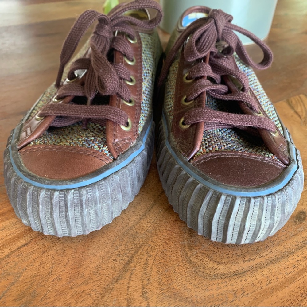 PF Flyers Sneakers Womens Sz 6 Low Top Casual Shoes Woven Multicolor - Picture 3 of 9